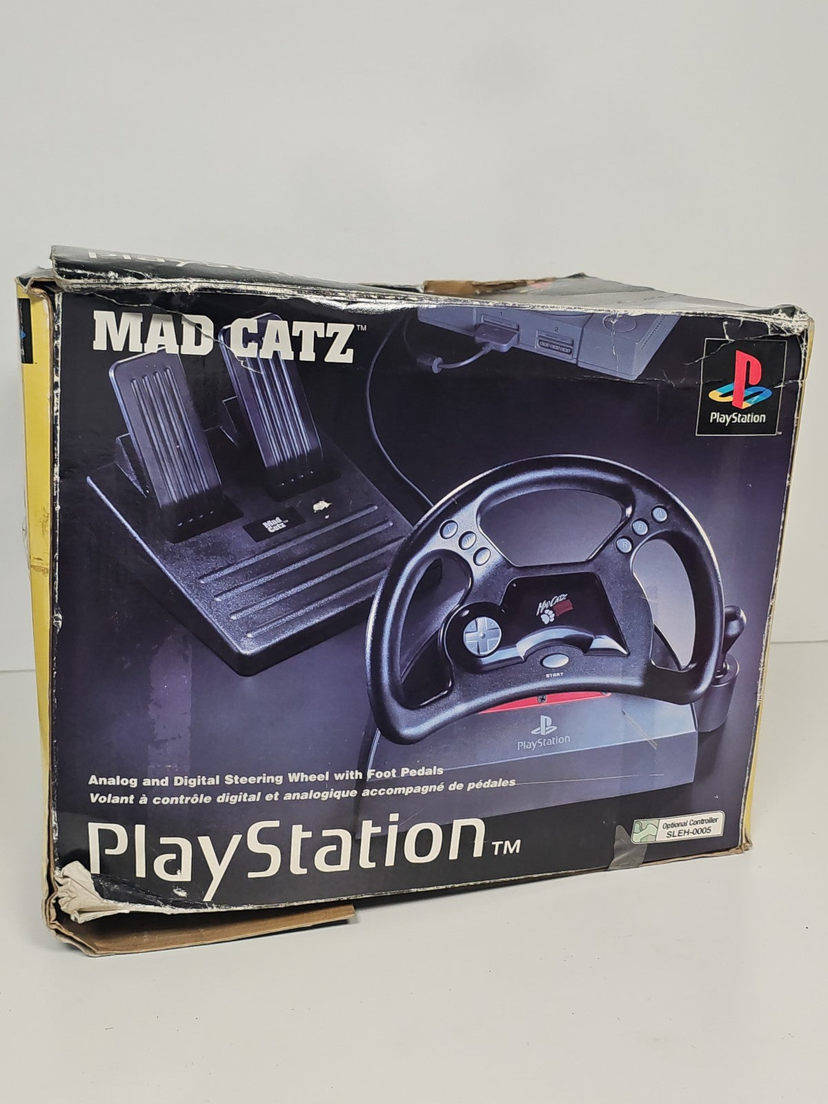 Volant Mad Catz PS1 en boîte d'origine pour console Playstation, accessoire gami
