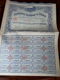 Action ancienne Compagnie Générale des Tabacs Paris années 1920 document financi