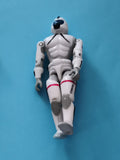 Figurine articulée COPS GI Joe blanc gris robot années 80 vintage toy