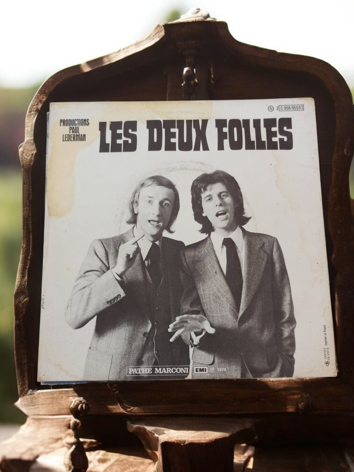 Disque vinyle 45 tours Les Deux Folles Pathé Marconi 1974 vintage ancien