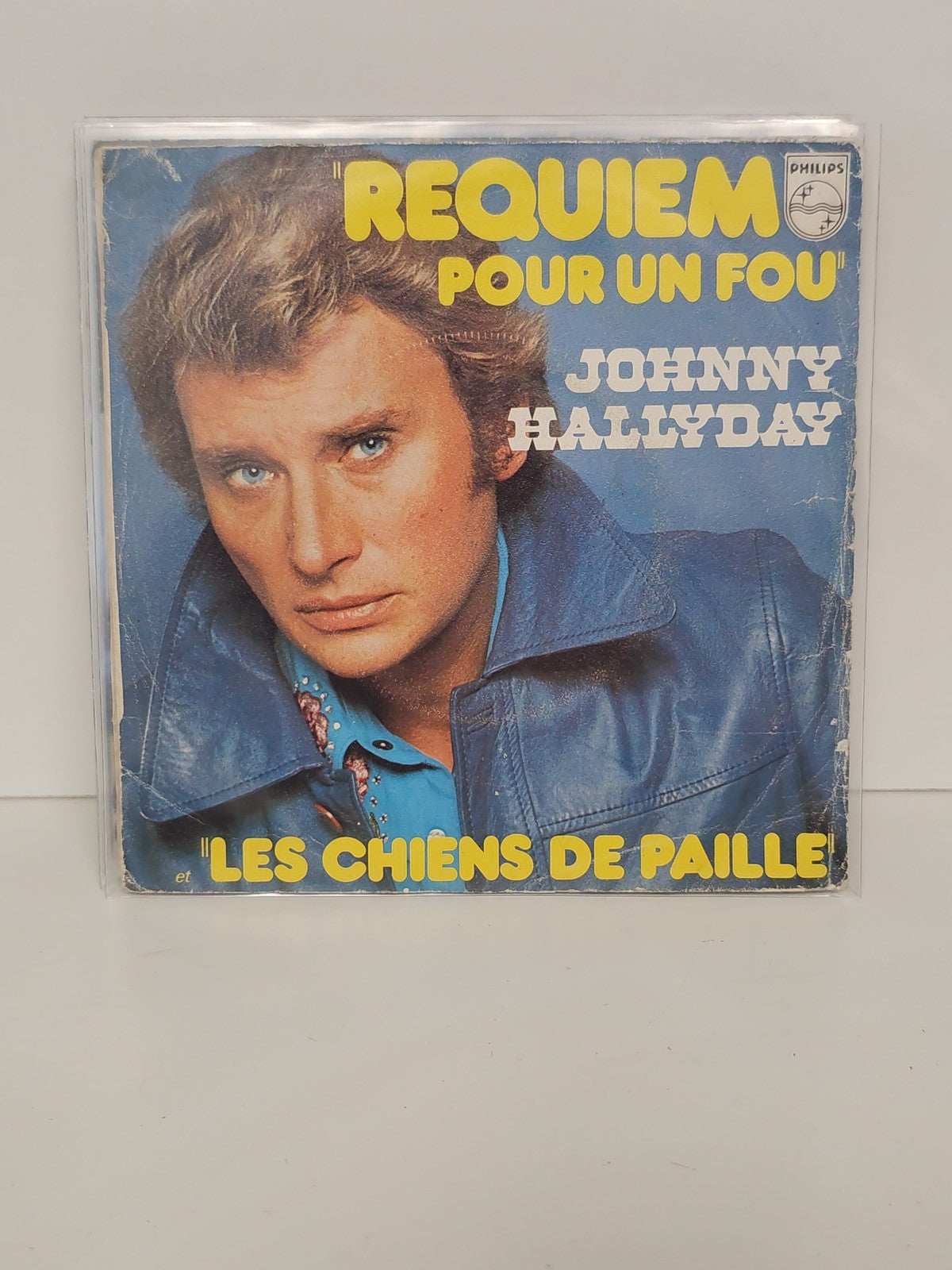 Vinyle 45 tours ancien Johnny Hallyday vintage rétro collection état très bon