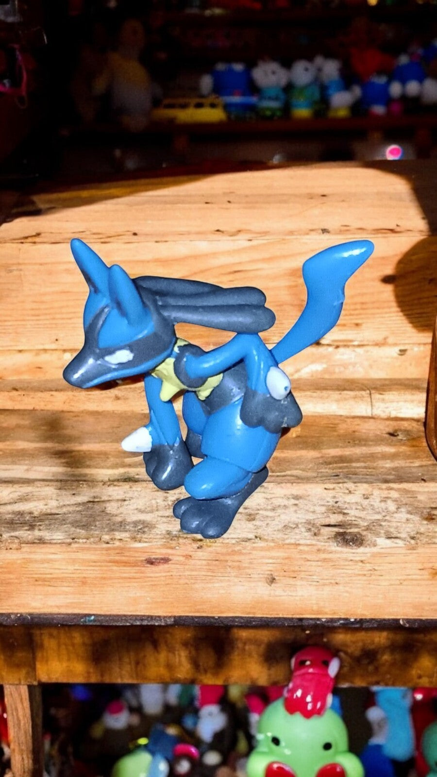 Figurine Pokémon Lucario PVC bleu gris 2005/2006 vintage rare