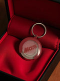 Porte-clés Mars publicitaire ancien vintage rond translucide rétro rare