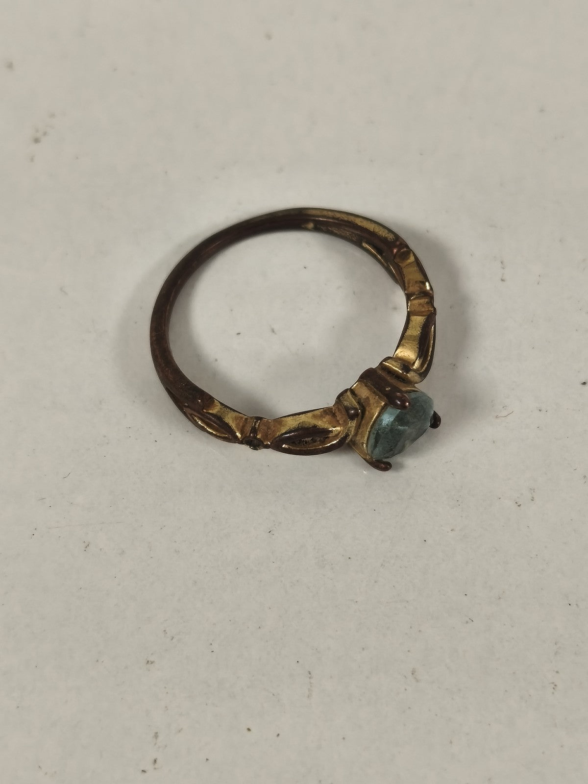 Vintage gold-plated ring small size 1920s retro women's collection