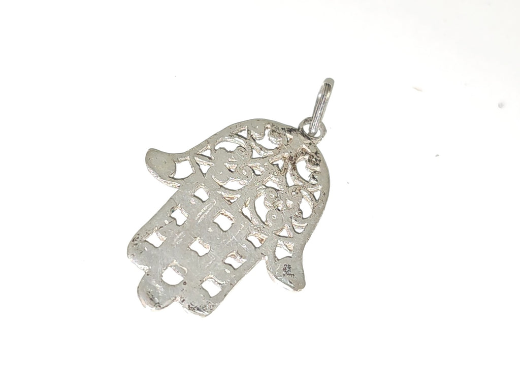 Pendentif ancien main de Fatma en argent vintage porte-bonheur bijou ethnique