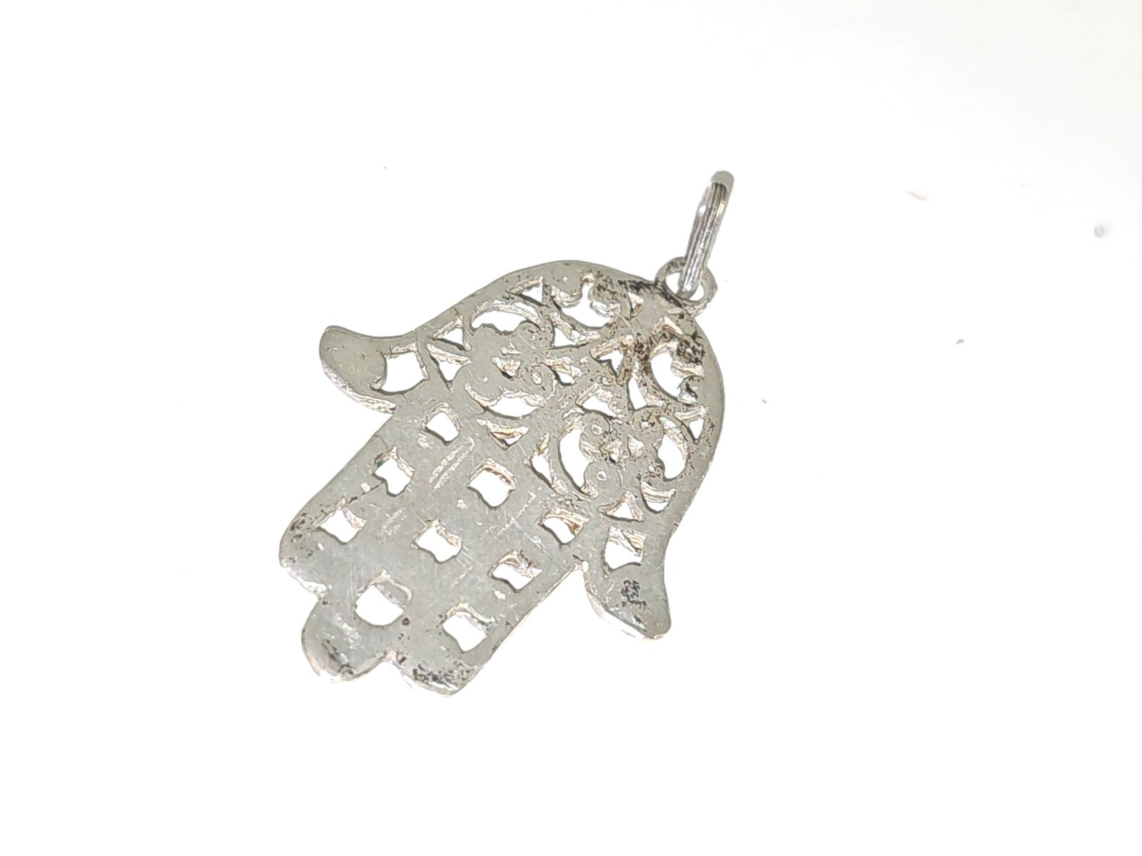 Pendentif ancien main de Fatma en argent vintage porte-bonheur bijou ethnique