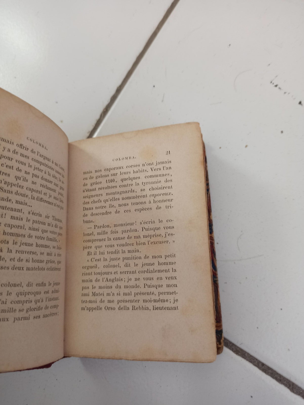 Livre ancien Colomba Mérimée 1876 G. Charpentier édition vintage
