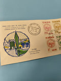 Ancienne enveloppe FDC Vietnam 1963, timbres "Défense Patrie", illustrée Saigon