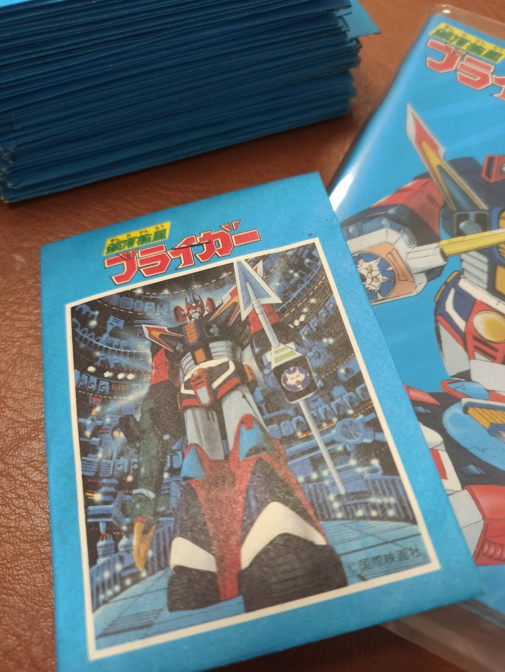 Cartes autocollantes Galaxy Cyclone Braiger set animé robot Japan