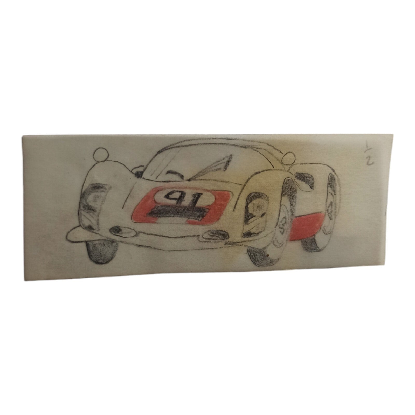 Plan original voiture course Scalextric Dinky Toys dessin 41 esquisse déco