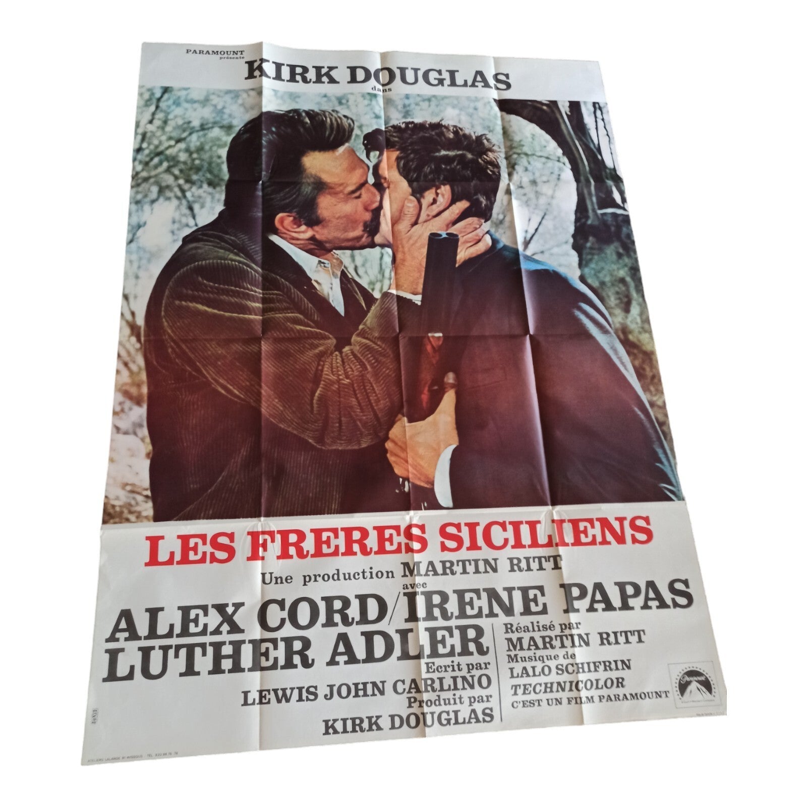Affiche cinéma originale Les Frères Siciliens 1968 Kirk Douglas 120x160 cm