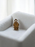 Pendentif ancien vintage motif animalier doré rétro, bijou d'occasion