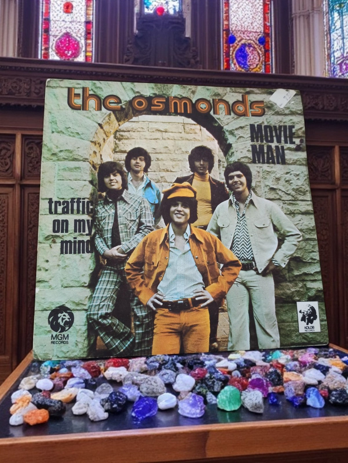 Vinyle 45T The Osmonds rétro MGM Movie Man Traffic on My Mind pochette couleur