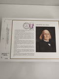 Feuillet philatélique CEF Leconte de Lisle 1926 portrait timbre oblitéré