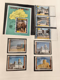 Timbres Haute-Volta Afrique animaux monuments paysages philatélie