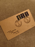 Lettre affranchie timbres GB 3p obliteration Akrotiri Chypre 1977 philatélie (Re