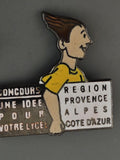 Pin's ancien concours lycée Côte d'Azur vintage badge scolaire collection rétro