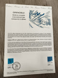 Carte philatélique Grenoble 1987 congrès transports à câbles timbres France