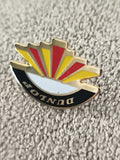 Pin's vintage DUNLOP émail, logo stylisé ancien, badge rétro (Ref 5)