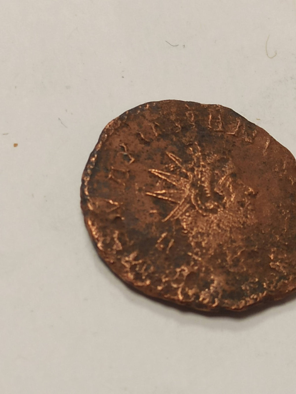 Vintage monnaie romaine ancienne Gallien Antoninien 260-268 AD authentique colle