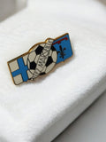 Pin's Olympique de Marseille vintage badge rétro football Allez Marseille
