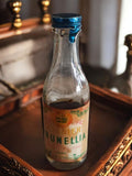 Bouteille mignonette Runellia Paris ancienne, étiquette couronne, vintage alcool