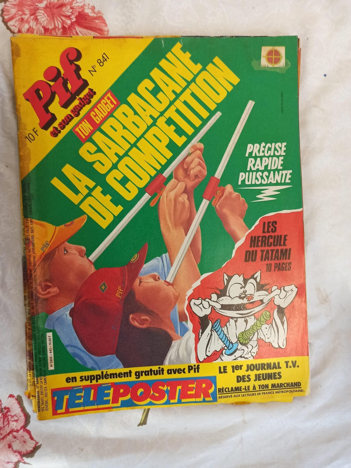 Magazine Pif Gadget n°841 vintage ancien rétro années 80 TÉLÉPOSTER