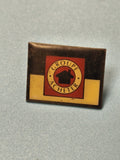 Vintage pin's Groupe Acheter rectangulaire logo maison collection publicitaire
