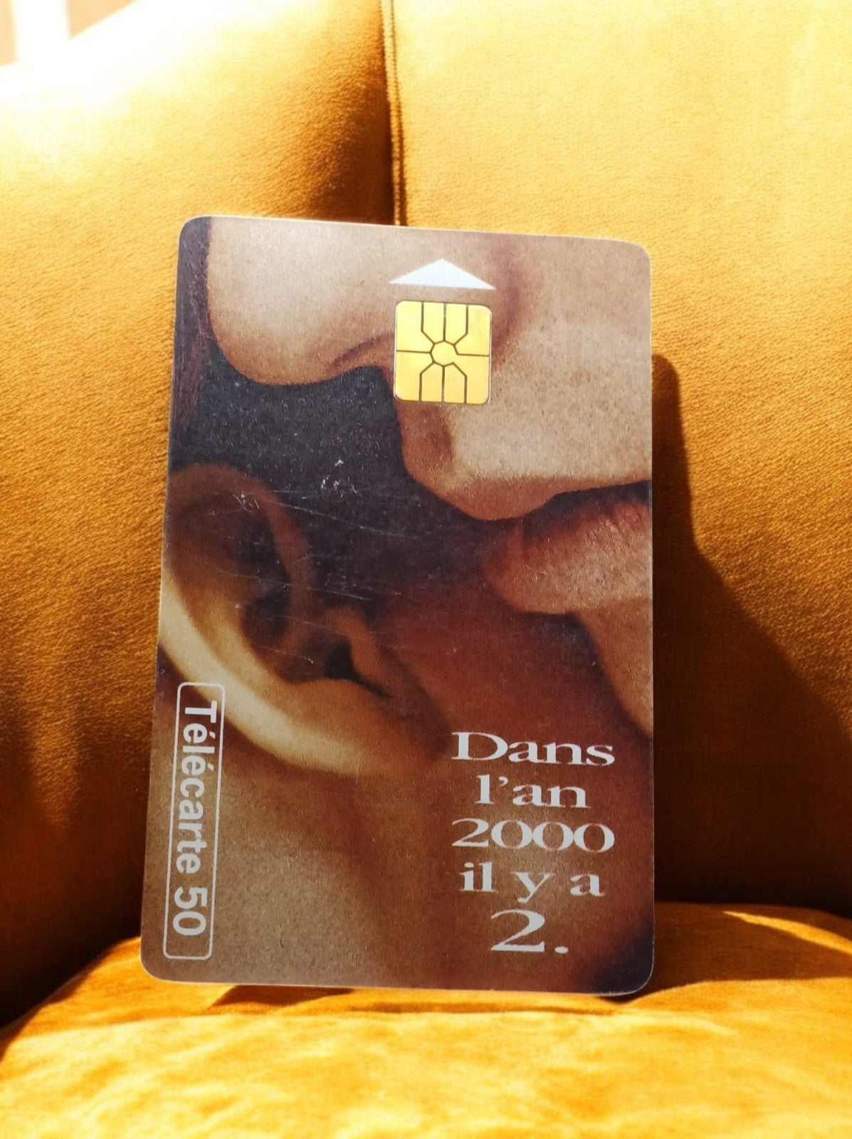 Télécarte 50 unités vintage "Dans l’an 2000 il y a 2" rare carte téléphonique pu