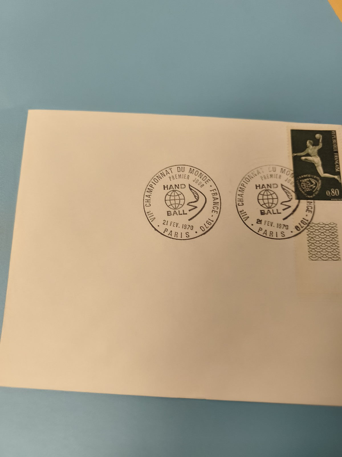 Ancienne enveloppe premier jour handball 1970 Championnat du Monde Paris philaté