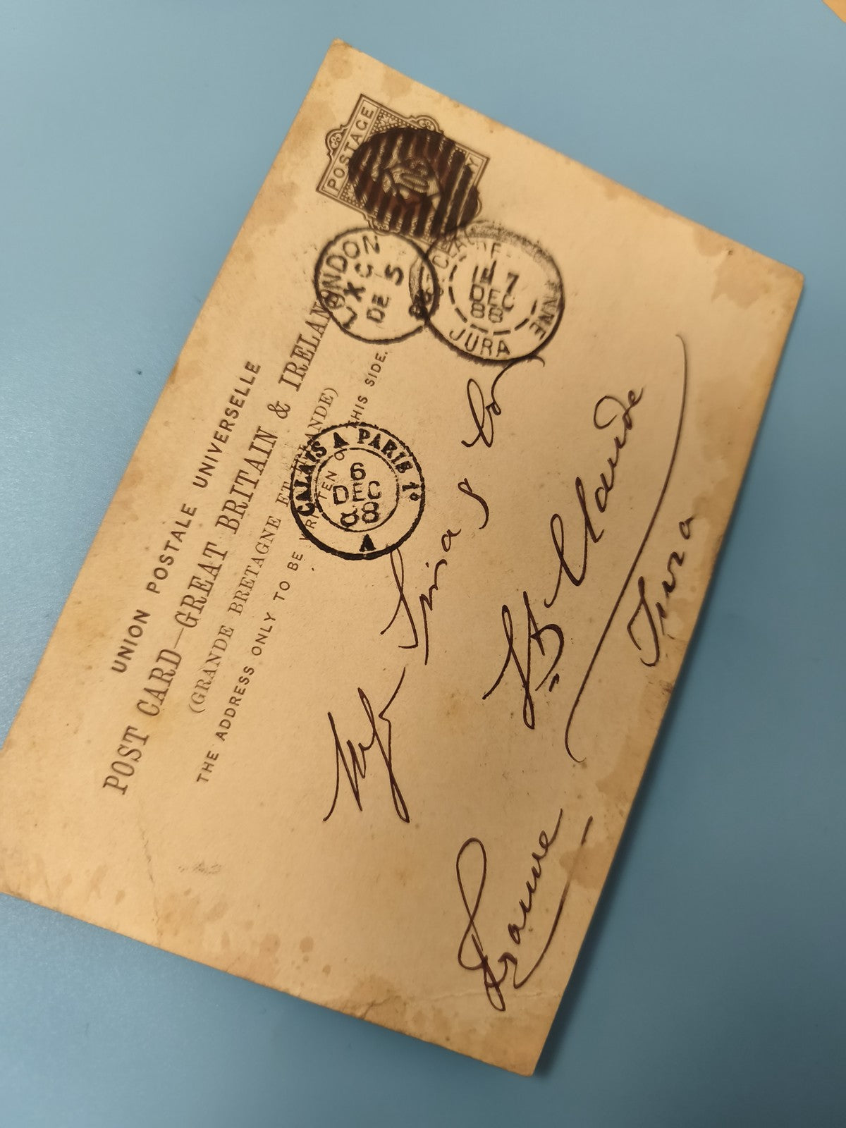 Ancienne carte postale XIXe Belgique philatélie timbre oblitéré collection
