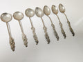 Lot de cuillères chinoises anciennes en argent 122g vintage art de la table rétr