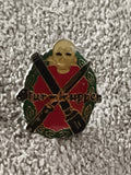 Pin's Skull Stormtruppen décor émaillé rouge vert doré (Ref 20) insigne badge