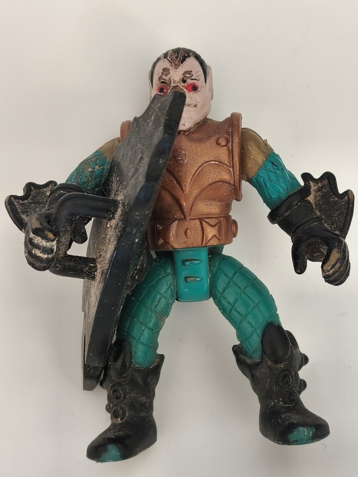 Imaginext Guerrier Troll bleu noir or Fisher Price figurine articulée enfant