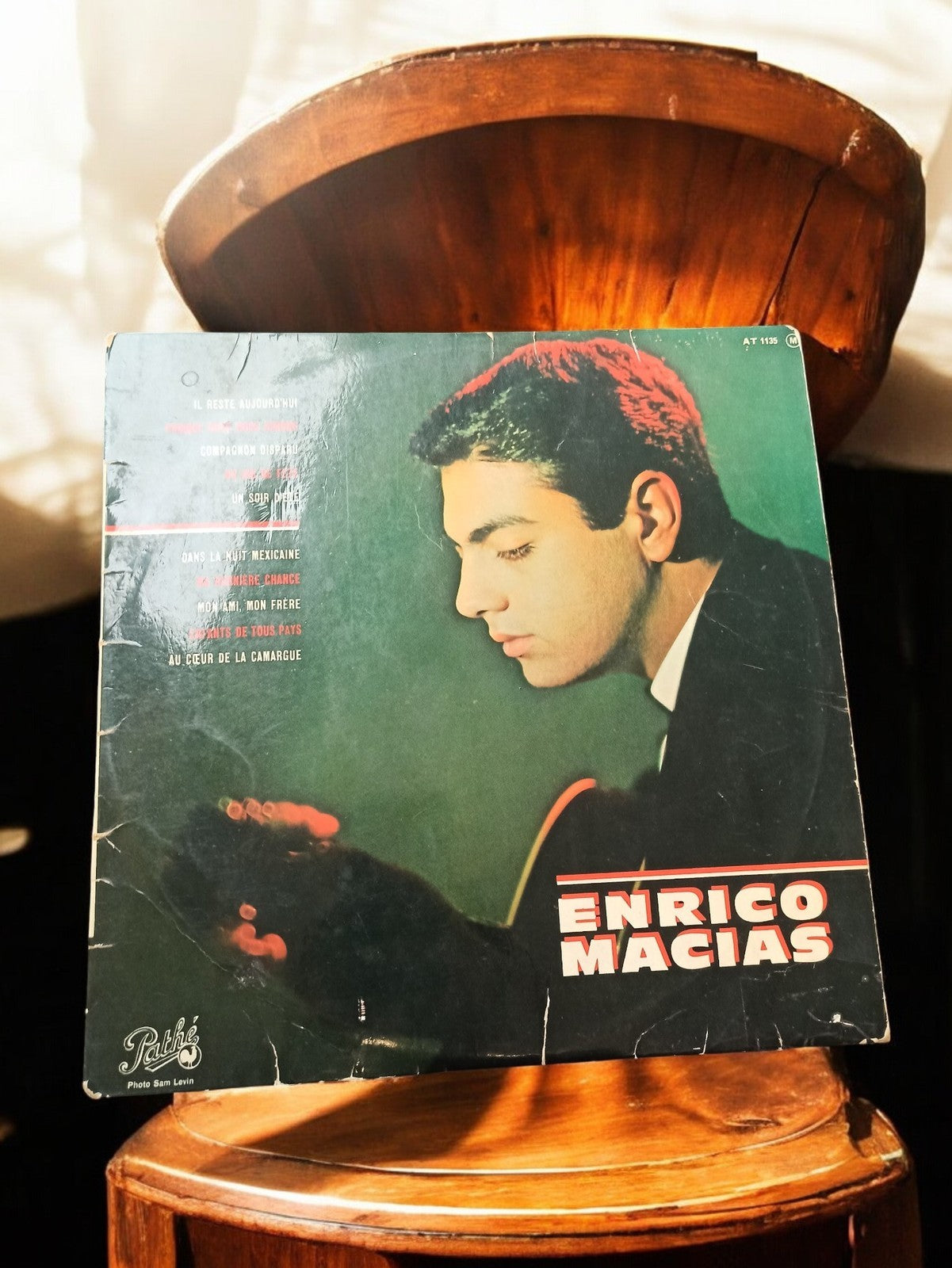 Vinyle 33 tours Enrico Macias Pathé ancien rétro, pochette vintage