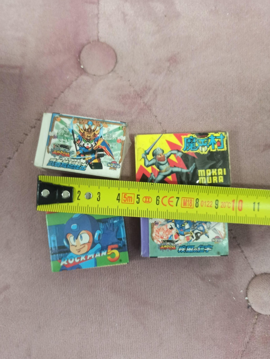 Lot gommes japonaises vintage Rockman Makai Mura SD Gundam manga anime