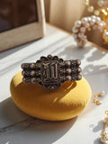 Bracelet manchette berbère argent ancien motif calligraphie vintage