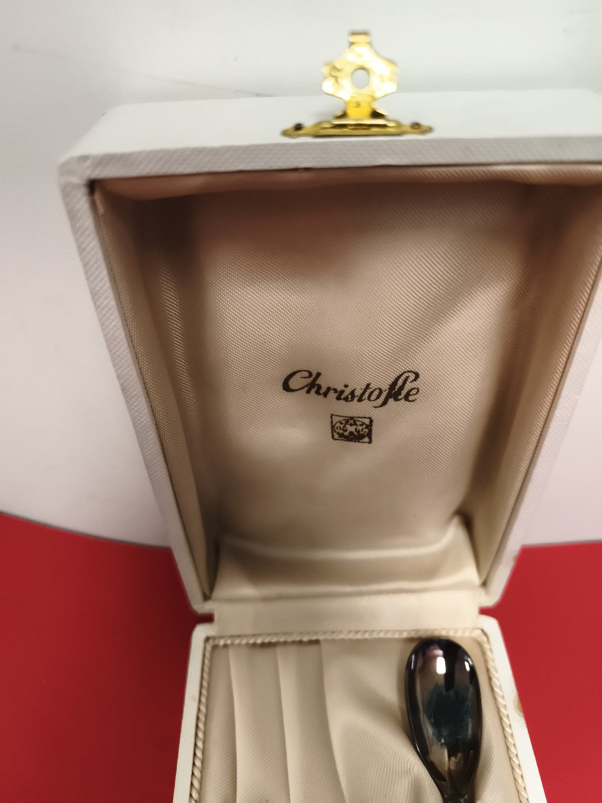 Set coquetier et cuillère Christofle ancien, coffret d’origine, finition argenté