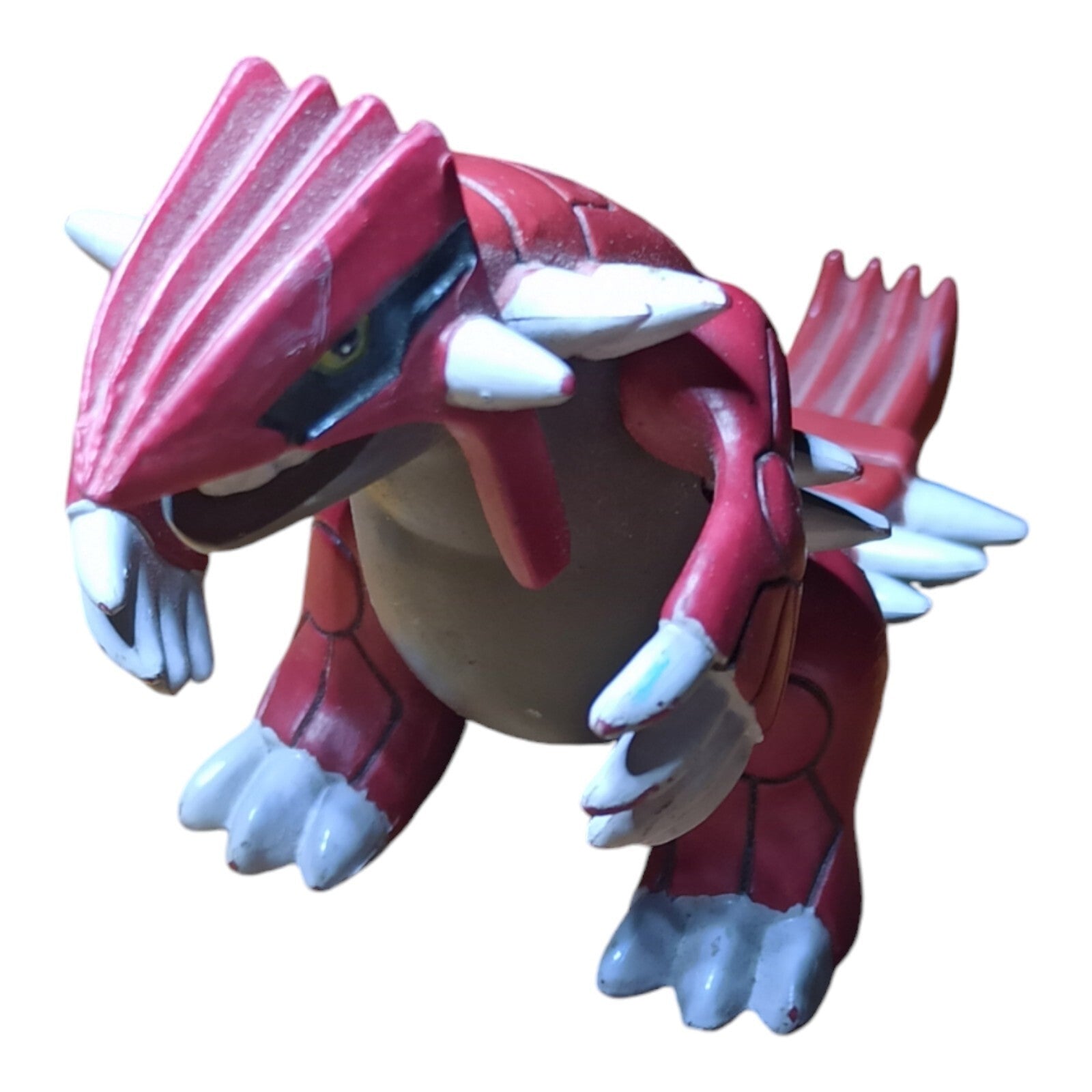 Figurine Pokémon Groudon PVC rouge 2005 2006 monstre articulé