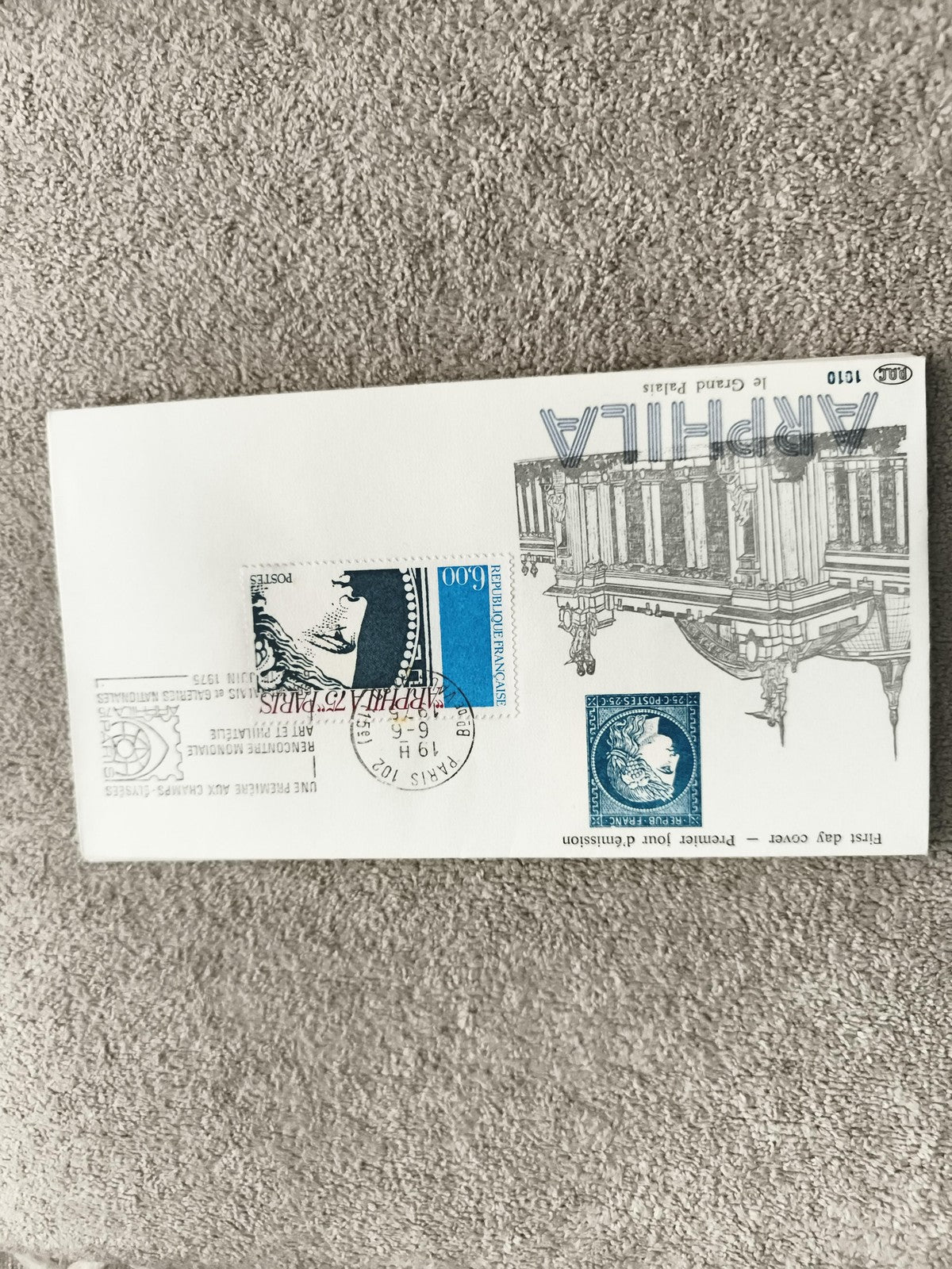 Lettre FDC Marianne de Gandon 1965 affranchie timbre 0,60 bleu Paris Philatélie