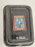 Insigne militaire vintage 4e RCH Clermont Prince émaillé blason armée