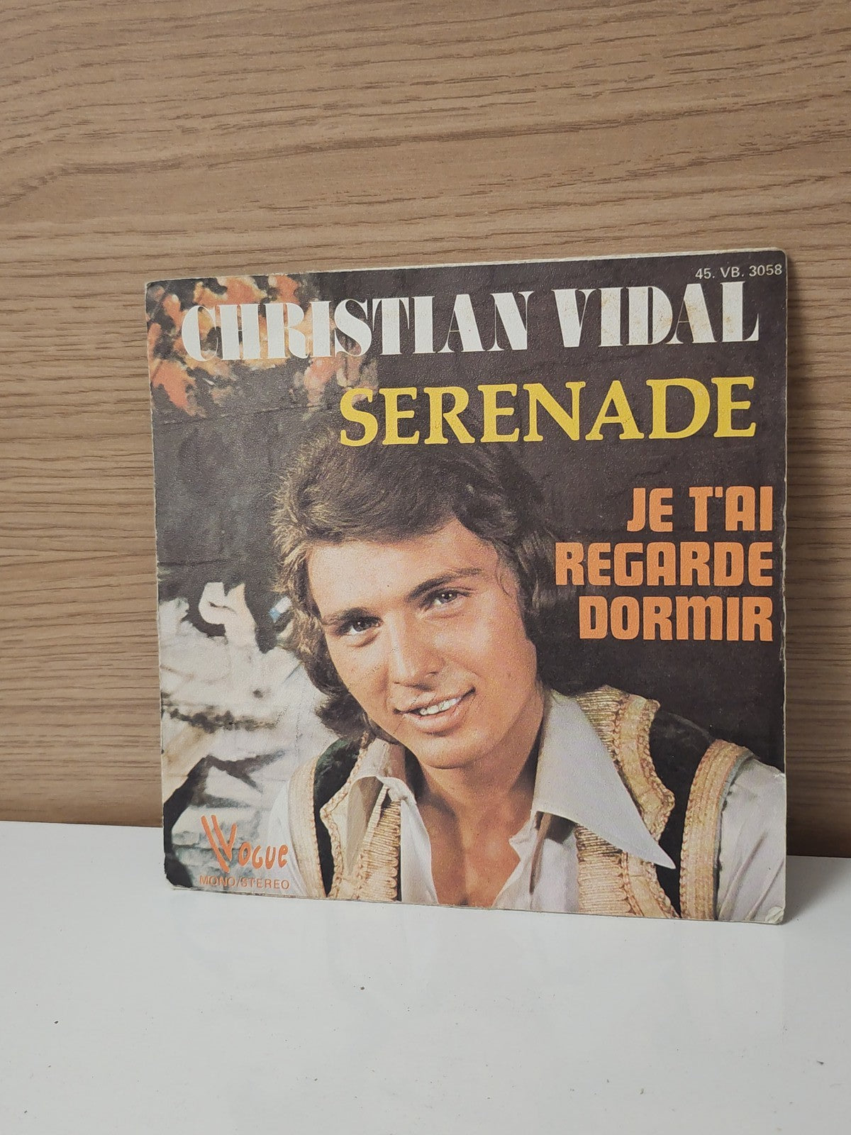 Vintage disque 45 tours Christian Vidal ancien vinyle rétro collection musique