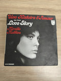 Vinyle 45T Mireille Mathieu Love Story Une Histoire d'Amour Philips pochette noi