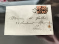 Lettre ancienne timbre oblitéré France XIXe, Paris Montmartre, philatélie vintag