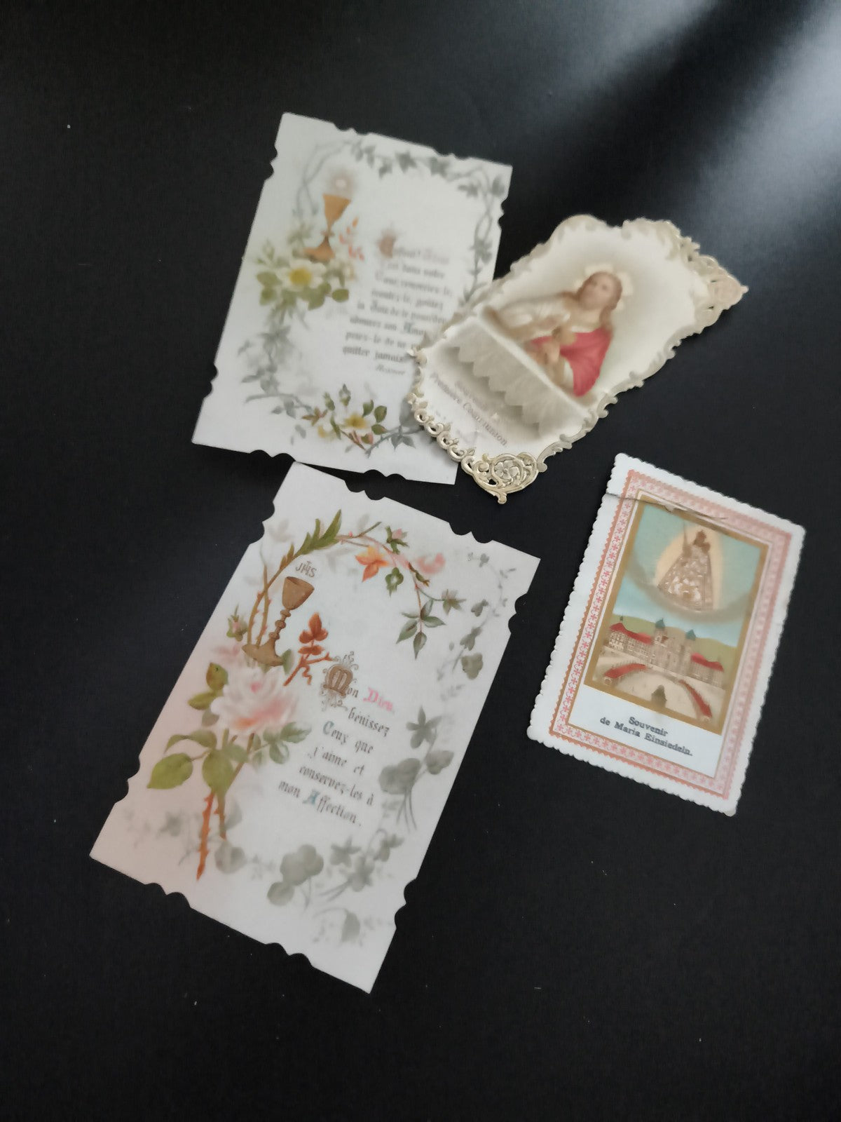 Lot images pieuses anciennes, chromos religieux, souvenirs communion