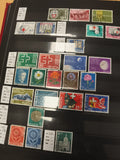 Timbres Suisse Helvetia lot x24, thèmes Croix-Rouge Expo Fleurs Europa, oblitéré