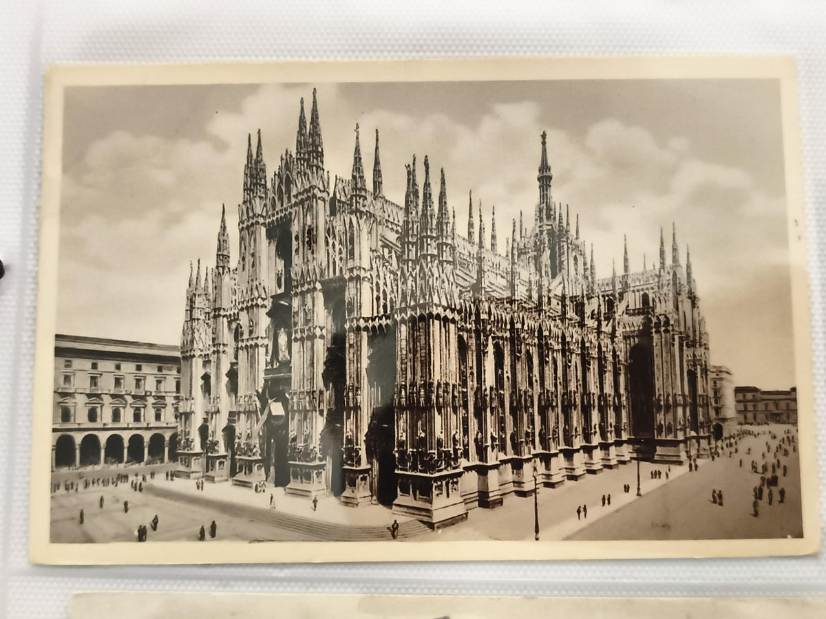 Carte postale ancienne Duomo Milan Italie photo vintage CPA cathédrale gothique