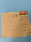 Ancienne enveloppe philatélie Amiens 1907 timbres oblitérés collection
