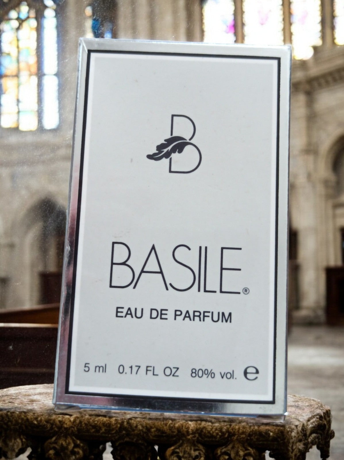 Miniature Eau de Parfum BASILE 5ml avec Boîte, 80% vol, flacon parfum