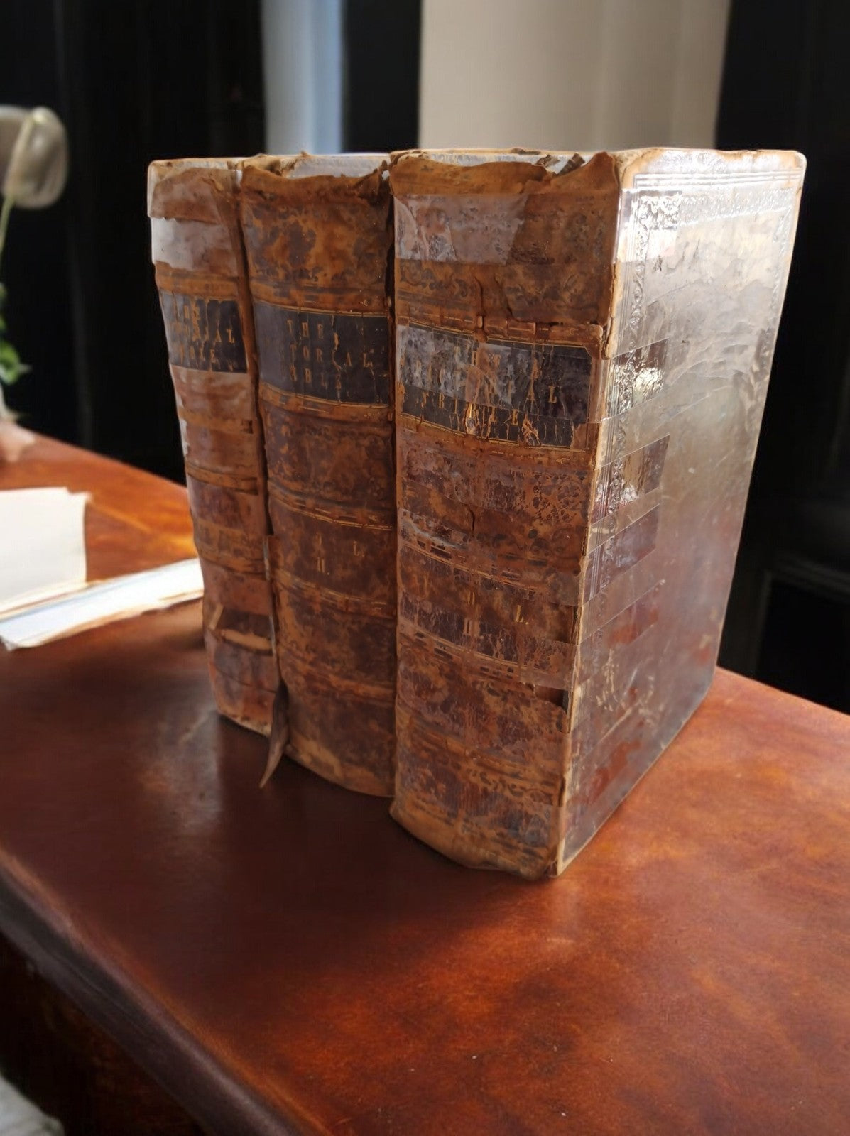 The Pictorial Bible 1836 – Lot 3 Tomes – Ancienne édition anglaise rare